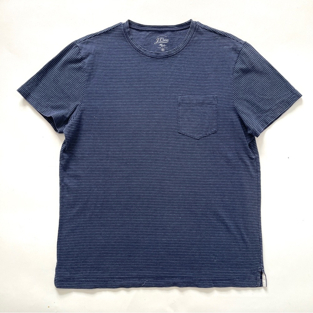 J. Crew Navy Striped Short Sleeve Tee